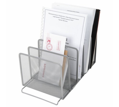 Подставка для сортировки писем и бумаг 5-ти секционная BRAUBERG 