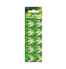 Батарейка GP Alkaline, A76 (G13, LR44), алкалиновая, 1 шт., в блистере (отрывной блок), A76-С10