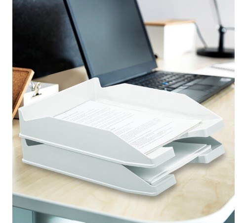 Лоток горизонтальный для бумаг КОМПЛЕКТ 2 шт., BRAUBERG 