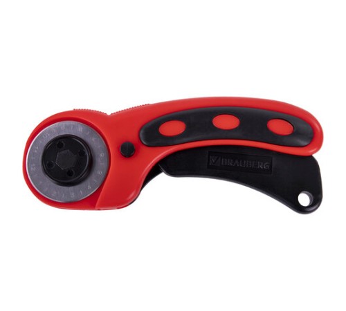 Нож раскройный роликовый 45 мм BRAUBERG PROFESSIONAL, круглое лезвие, резиновые вставки, 238087