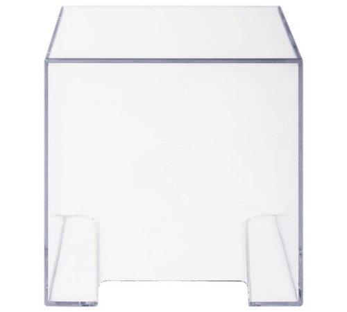 Подставка для бумажного блока BRAUBERG CLASSIC пластиковая, 90х90х90 мм, прозрачная, 238092