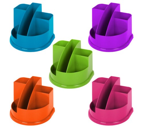 Подставка-органайзер BRAUBERG STYLE COLOR, 5 отделений, 132х122х108 мм, ассорти, 238095
