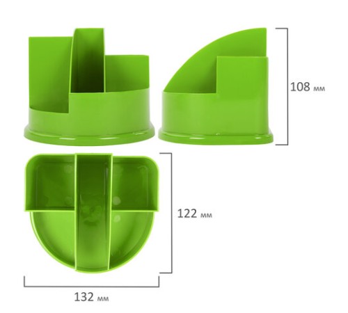 Подставка-органайзер BRAUBERG STYLE COLOR, 5 отделений, 132х122х108 мм, ассорти, 238095