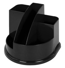 Подставка-органайзер BRAUBERG STYLE, 5 отделений, 132х122х108 мм, черная, 238096
