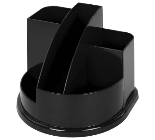 Подставка-органайзер BRAUBERG STYLE, 5 отделений, 132х122х108 мм, черная, 238096