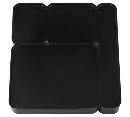 Подставка-органайзер BRAUBERG OFFICE STYLE, 4 отделения, 115х122х111 мм, черная, 238097