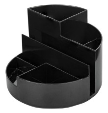 Подставка-органайзер BRAUBERG DELTA, 6 отделений, 130х130х90 мм, черная, 238100