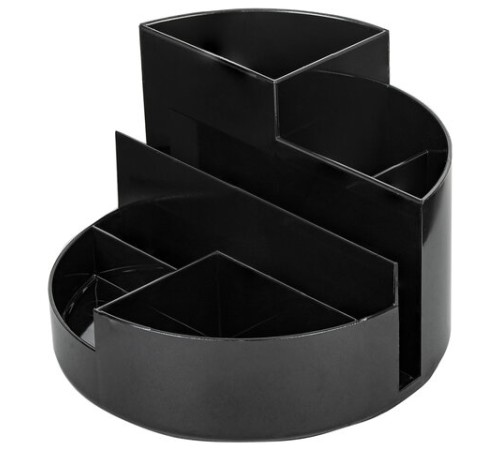 Подставка-органайзер BRAUBERG DELTA, 6 отделений, 130х130х90 мм, черная, 238100