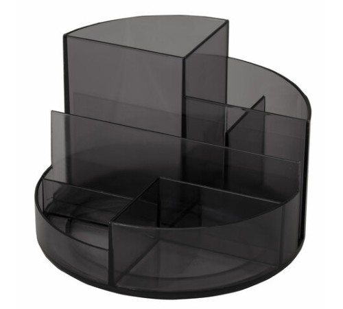 Подставка-органайзер BRAUBERG DELTA, 6 отделений, 130х130х90 мм, тонированная серая, 238101