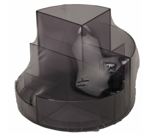 Подставка-органайзер BRAUBERG DELTA, 6 отделений, 130х130х90 мм, тонированная серая, 238101