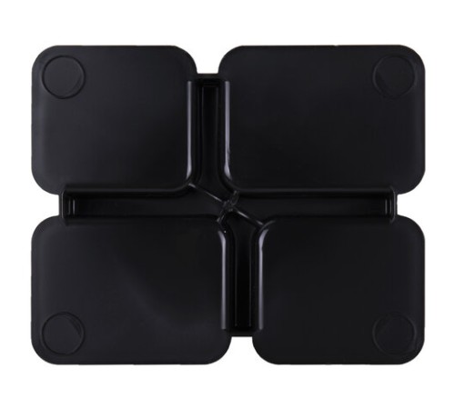 Подставка-органайзер BRAUBERG COMPACT, 4 отделения, 92х114х102 мм, черная, 238102