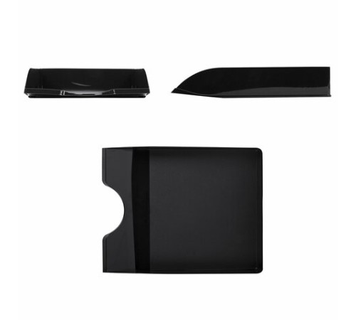 Лоток горизонтальный для бумаг BRAUBERG ORIGINAL, 315х250х60 мм, черный, 238104