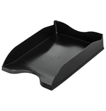 Лоток горизонтальный для бумаг BRAUBERG STYLE, 345х255х65 мм, черный, 238105