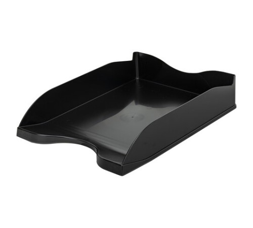 Лоток горизонтальный для бумаг BRAUBERG STYLE, 345х255х65 мм, черный, 238105