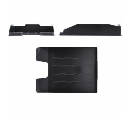 Лоток горизонтальный для бумаг BRAUBERG ECONOMY, 340х255х60 мм, черный, 238106