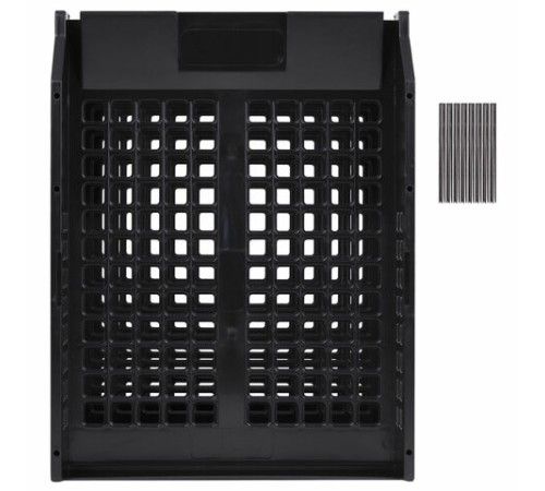 Лотки горизонтальные для бумаг, КОМПЛЕКТ 3 шт., 334х255х271 мм, черный, BRAUBERG GRAND OFFICE, 238109