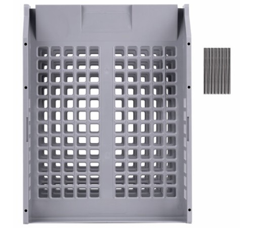 Лотки горизонтальные для бумаг, КОМПЛЕКТ 3 шт., 334х255х271 мм, серый, BRAUBERG GRAND OFFICE, 238110