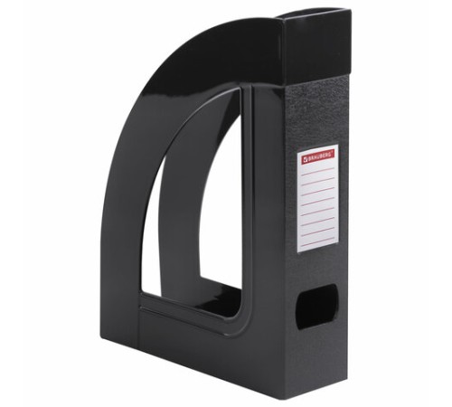 Лоток вертикальный для бумаг BRAUBERG ECONOMY, 220х70х290 мм, черный, 238112