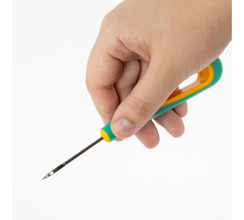 Шило с ушком, общая длина 145 мм, d=3 мм, прорезиненная ручка, STAFF, 238114