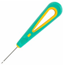 Шило с крючком, общая длина 140 мм, d=2 мм, прорезиненная ручка, STAFF, 238115