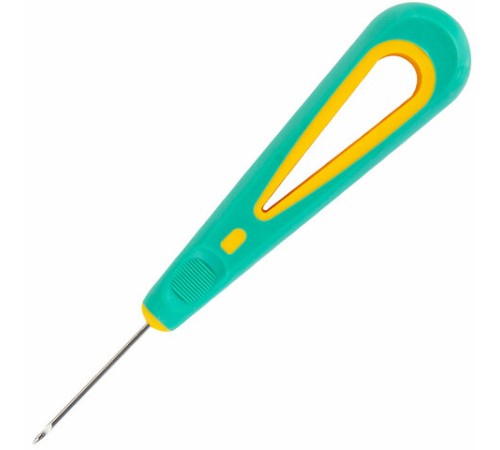 Шило с крючком, общая длина 140 мм, d=2 мм, прорезиненная ручка, STAFF, 238115