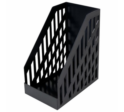 Лоток вертикальный для бумаг BRAUBERG ULTRA увеличенная ширина, 250х160х290 мм, черный, 238253
