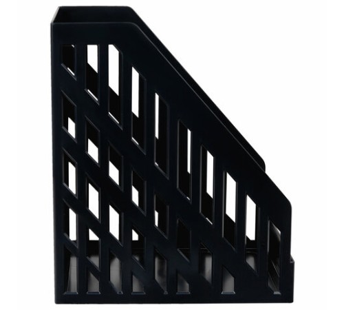 Лоток вертикальный для бумаг BRAUBERG ULTRA увеличенная ширина, 250х160х290 мм, черный, 238253