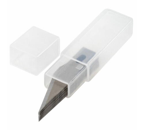 Нож макетный (скальпель) STAFF, 11 лезвий в комплекте, металлический корпус, блистер, 238257