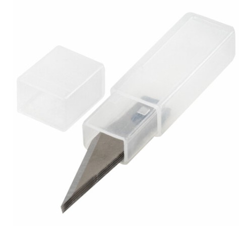 Нож макетный (скальпель) STAFF, 6 лезвий в комплекте, металлический корпус, блистер, 238258