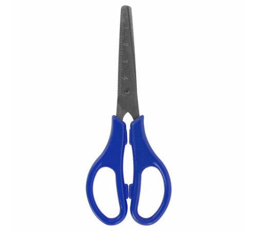 Ножницы ЮНЛАНДИЯ 130 мм, с линейкой, цвет ассорти, в дисплее, 238342