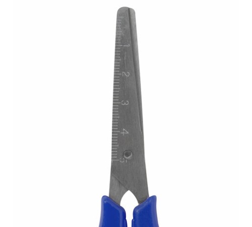 Ножницы ЮНЛАНДИЯ 130 мм, с линейкой, цвет ассорти, в дисплее, 238342