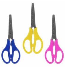 Ножницы ЮНЛАНДИЯ 130 мм, с линейкой, цвет ассорти, в картонной упаковке с европодвесом, 238343
