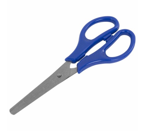 Ножницы ЮНЛАНДИЯ 130 мм, с линейкой, цвет ассорти, в картонной упаковке с европодвесом, 238343