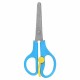Ножницы ЮНЛАНДИЯ, 130 мм, с усилителем и линейкой, эргономичные ручки, голубые, 238344