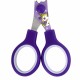 Ножницы 130 мм сиреневые, с цветной печатью 