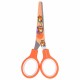 Ножницы 130 мм оранжевые, с цветной печатью 