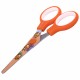 Ножницы 130 мм оранжевые, с цветной печатью 
