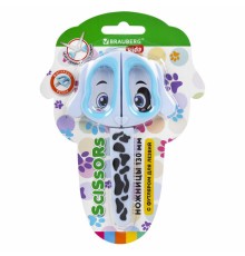 Ножницы 130 мм, фигурные рукоятки с резиновыми вставками 