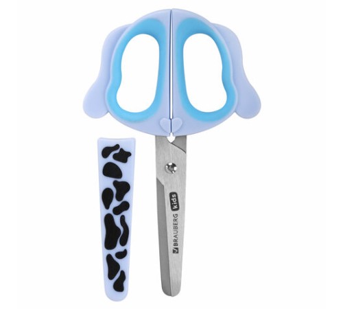 Ножницы 130 мм, фигурные рукоятки с резиновыми вставками 