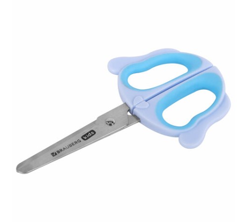 Ножницы 130 мм, фигурные рукоятки с резиновыми вставками 