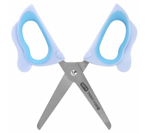 Ножницы 130 мм, фигурные рукоятки с резиновыми вставками 