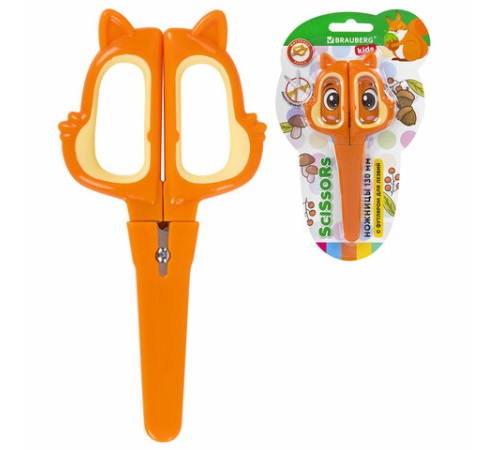 Ножницы 130 мм, фигурные рукоятки с резиновыми вставками 