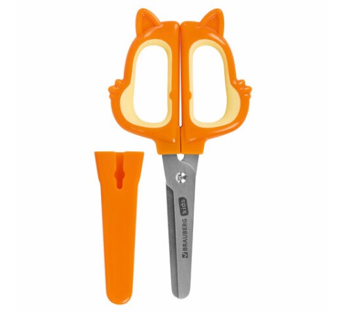 Ножницы 130 мм, фигурные рукоятки с резиновыми вставками 