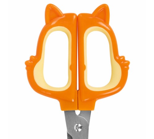 Ножницы 130 мм, фигурные рукоятки с резиновыми вставками 