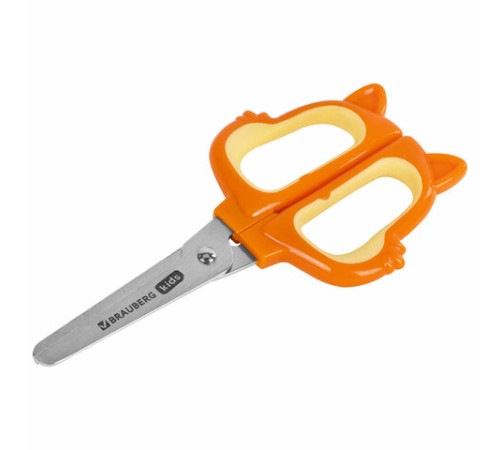 Ножницы 130 мм, фигурные рукоятки с резиновыми вставками 