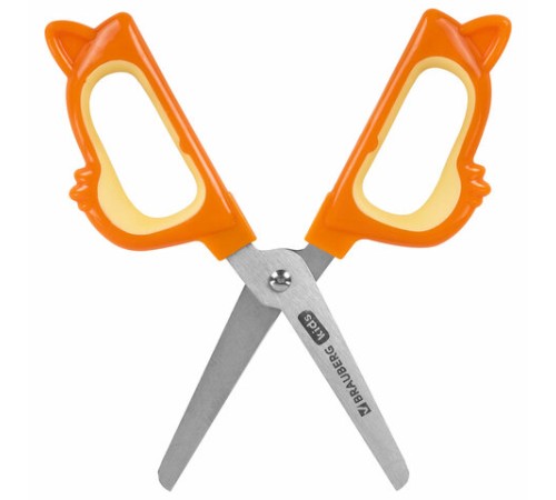 Ножницы 130 мм, фигурные рукоятки с резиновыми вставками 