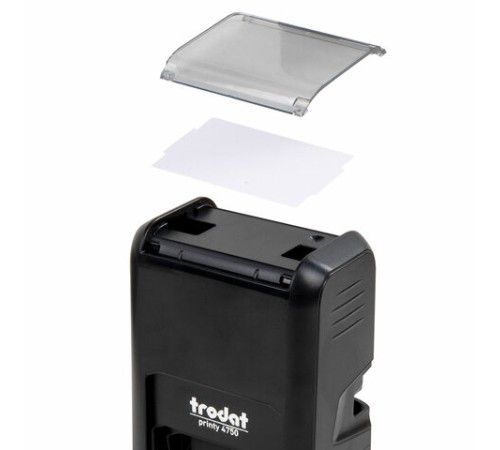 Датер со свободным полем, оттиск 41 х 24 мм, синий, TRODAT 4750 PRINTY 4.0, корпус черный, 141304