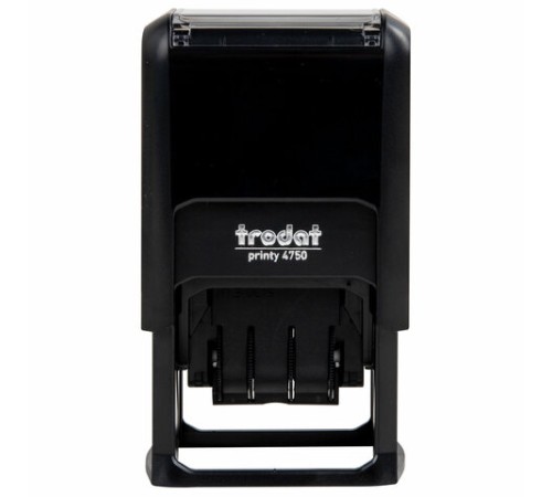 Датер со свободным полем, оттиск 41 х 24 мм, синий, TRODAT 4750 PRINTY 4.0, корпус черный, 141304