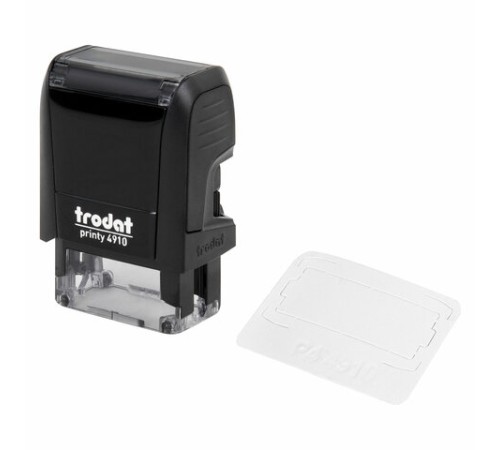 Оснастка для штампа, размер оттиска 26х9 мм, синий, TRODAT 4910 P4, подушка в комплекте, 56876