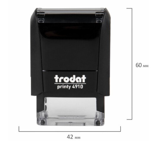 Оснастка для штампа, размер оттиска 26х9 мм, синий, TRODAT 4910 P4, подушка в комплекте, 56876